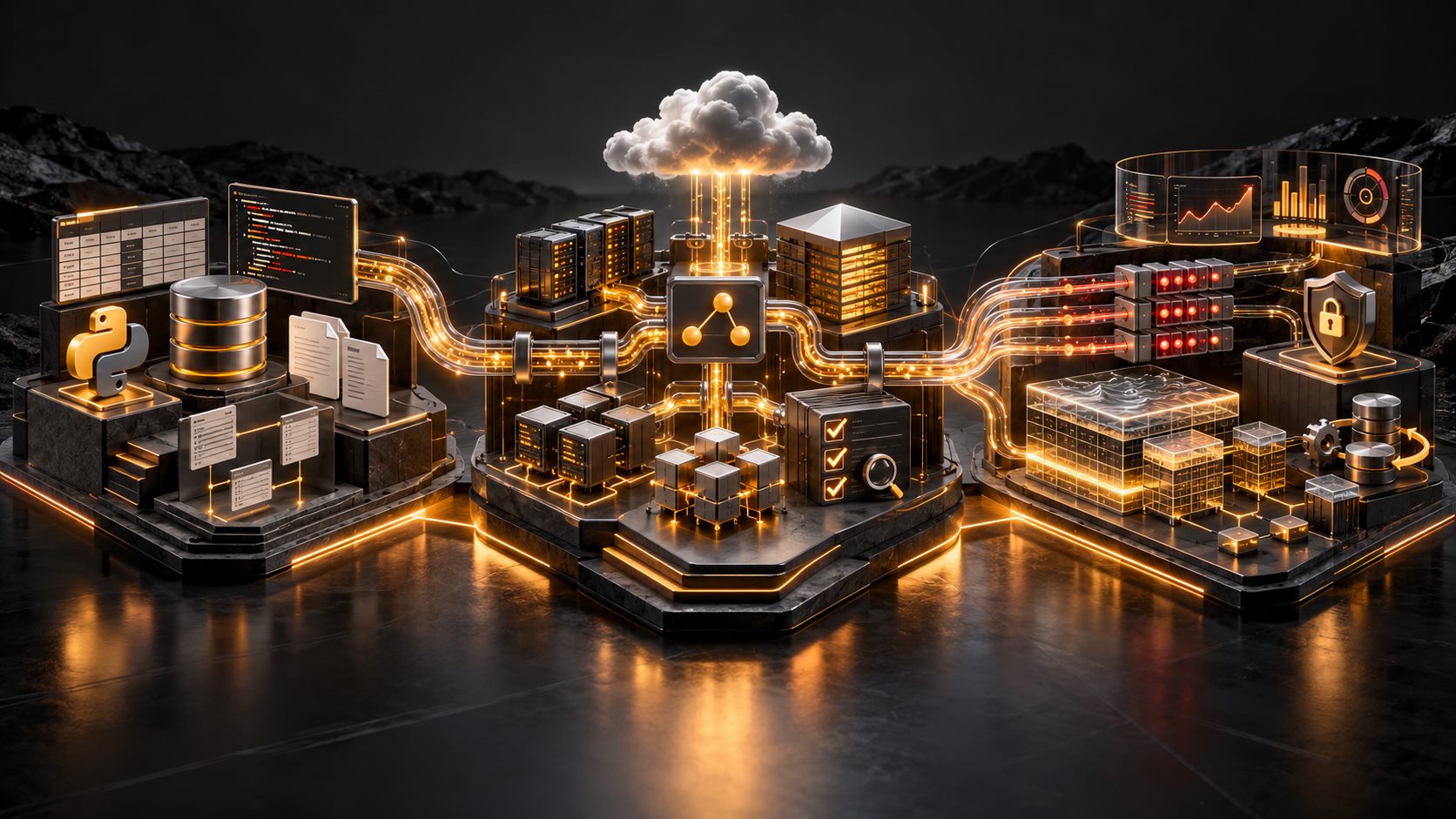 Python Connectivity Sql Image Data Engineer Roadmap — Basic to Advanced | The Data Engineer Lab